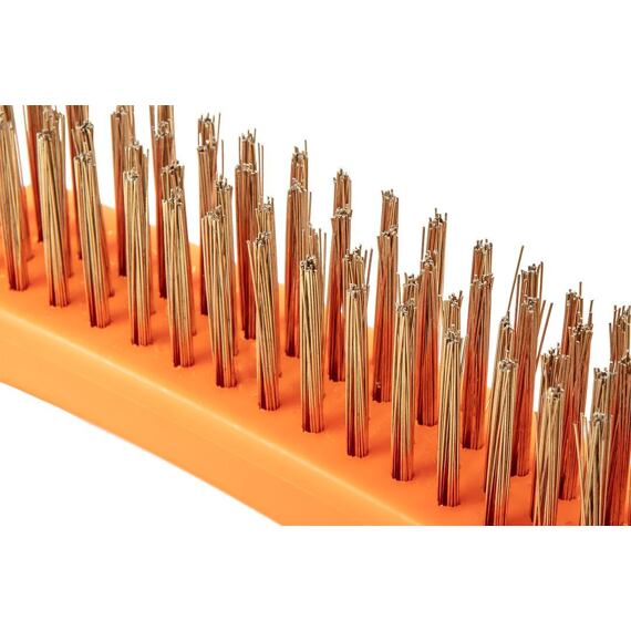 NEO kartáč drátěný ruční 4*16, rukojeť nylon, MOSAZ, 39-030