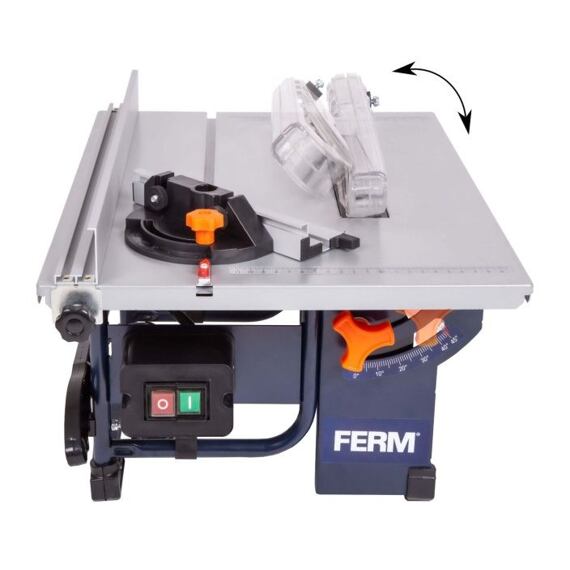 FERM stolní pila 230V, 800W, výška řezu 43mm, kotouč 200*2,4*16mm, naklopení 45°, TSM1036