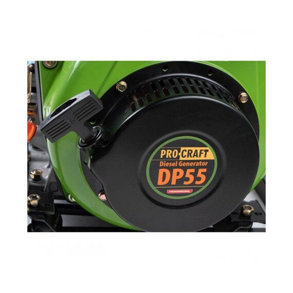 PROCRAFT DP55 elektrocentrála dieselová 230V, max.výkon 5kW, trvalý výkon 4,5kW, nádrž 12,5l