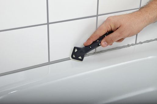 WOLFCRAFT sada škrabek pro opravu starých silikonových spár, nůž + stěrka s nástavci, 4364000