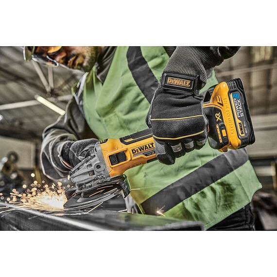 DeWalt DCG405H2T aku bezuhlíková úhlová bruska 125mm, 18V/2*5Ah PowerStack, kufr TSTAK