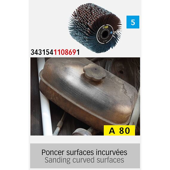 FARTOOLS brúsna kefa s pásmi 120*100mm, K80, FRT110869