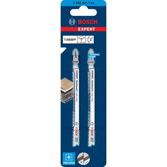 BOSCH 2608901714 pílky do priamočiarky T308BFP Precision for Wood, 2ks