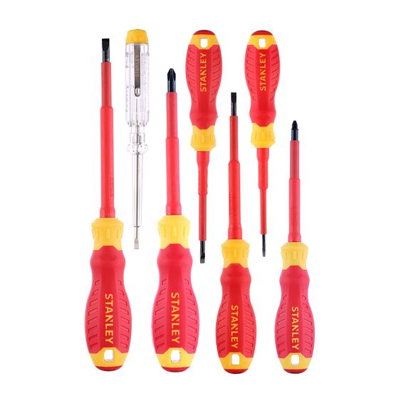 STANLEY STHT60031-0 sada elektrikářských šroubováků PZ + PL, 7-dílná, zkoušečka