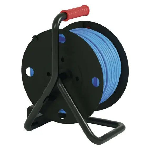EMOS kabel 230V prodlužovací 50m/4Z SILIKON modrý, NEMRZNOUCÍ, 3*1,5mm buben IP44 P08550W