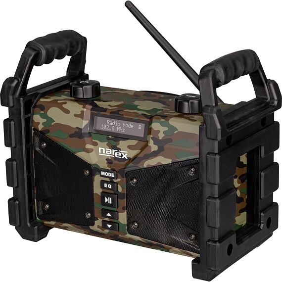 NAREX Camouflage CBT-02 aku rádio 7,2V/4,8Ah, 100-240V, Bluetooth