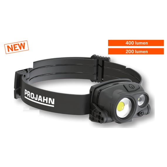 PROJAHN čelovka LED 3,7V/1,2Ah, 200-400lm, dosvit až 120m, PJ-SL400