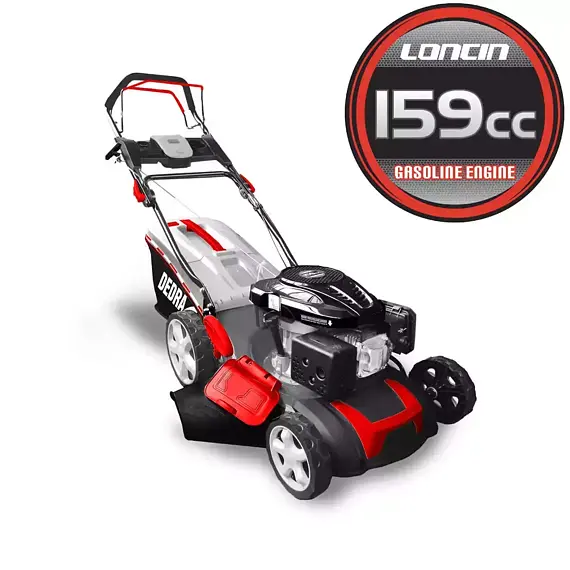 DEDRA DED8724-46L benzínová kosačka s pojazdom, LONCIN 2,7kW, 46cm, centrálne nastav.výšky, kôš 60l