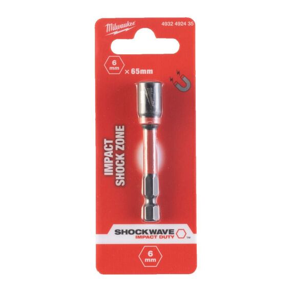 MILWAUKEE 4932492435 magnetická hlavice 6*65mm SHOCKWAVE IMPAC DUTY, pro ráz. utahováky