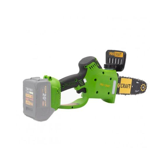PROCRAFT PKA20 aku ruční řetězová pilka 20V, lišta 203mm, bezuhlíkový motor, bez baterie