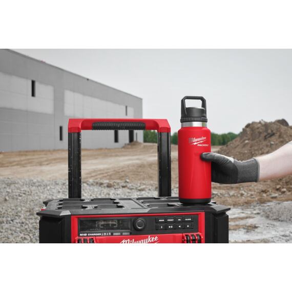MILWAUKEE 4932493467 termoláhev PACKOUT 1065ml, dvoustěnná vakuová izolace, kompatibilní víčko, RED