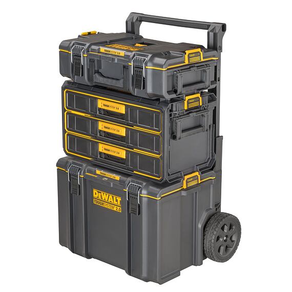 DeWalt DWST08330-1 zásuvkový kufrík ToughSystom 2.0, 3 zásuvky, guličkové ložiská vo výsuvoch