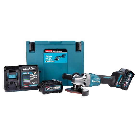 MAKITA GA005GM201 aku uhlová brúska 125mm 40V/2*4Ah XGT