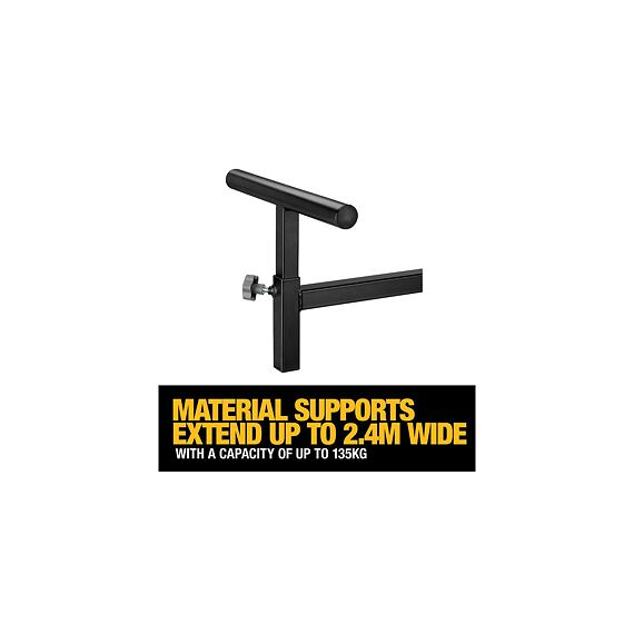 DeWalt DE7260 pojízdný stojan pro pokosové pily, velká kola, rozložení až 2,4m