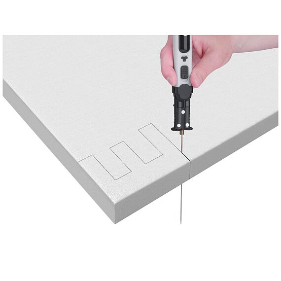 EXTOL Premium řezačka polystyrenu aku 4V/2Ah, struna + nůž, USB nabíjení, 8891504