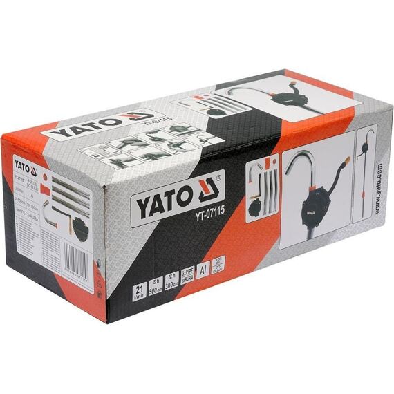 YATO čerpadlo rotační ruční na olej Al, 21l/min., výška max. 5m, sací hloubka max.3m, YT-07115