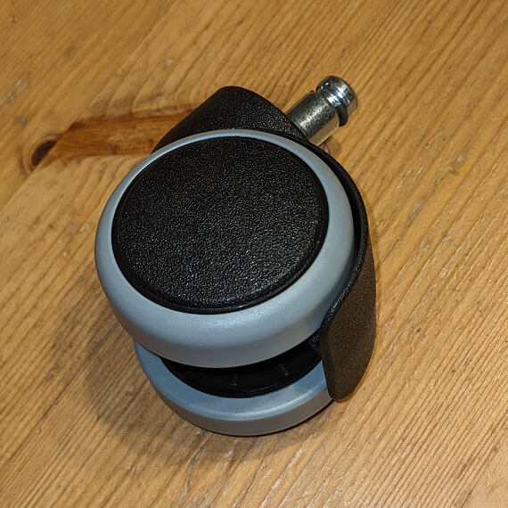 kolečko pro kancelářská křesla IKEA, 50mm, guma, dřík 10mm, černé, 1ks