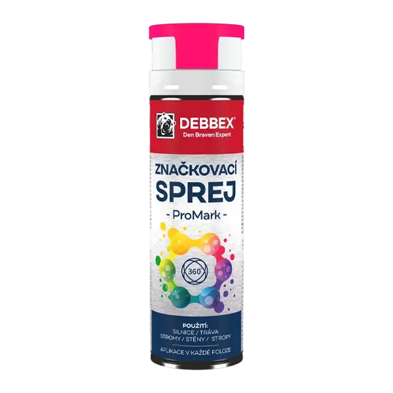 DEBBEX značkovací sprej PRO MARK Růžová 500ml, TP00007DBX
