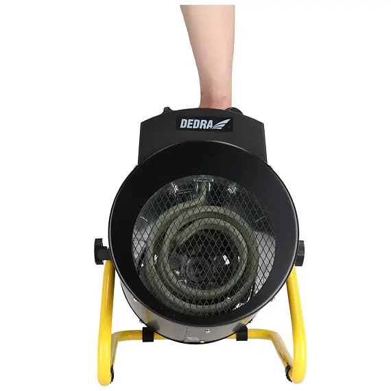 DEDRA ohřívač elektrický 2,5/5kW, 400V, kulatý, 366m3/h, termostat, tepelná pojistka DED9932B