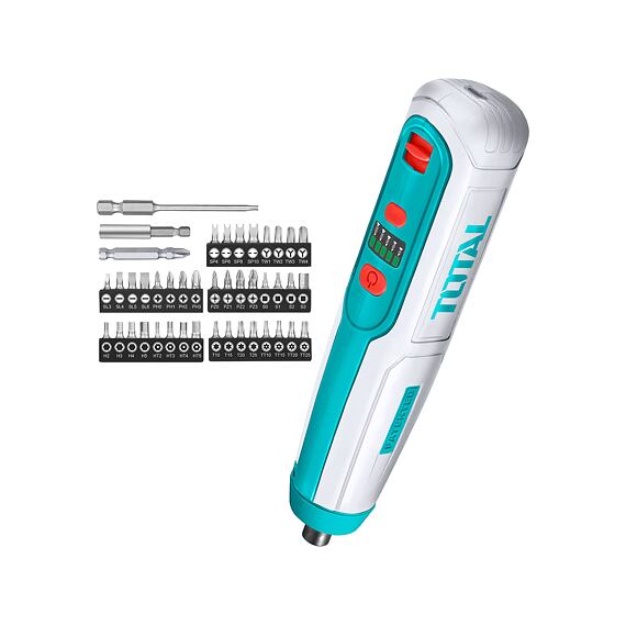 TOTAL šroubovák AKU mini, 4V, USB nabíjení, se sadou bitů, 5Nm, 260 ot./min., TSDLI04062