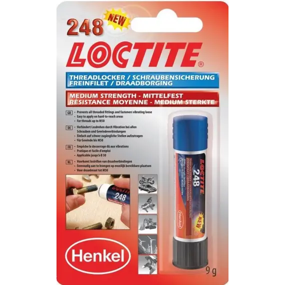 LOCTITE 248 - 9g zajišťovač šroubů SP tyčinka podobná vosku, středněpevnostní