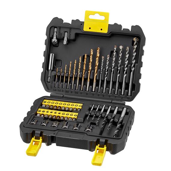 STANLEY STA88546 sada vrtáků kov/dřevo/zdivo, bity, hlavice