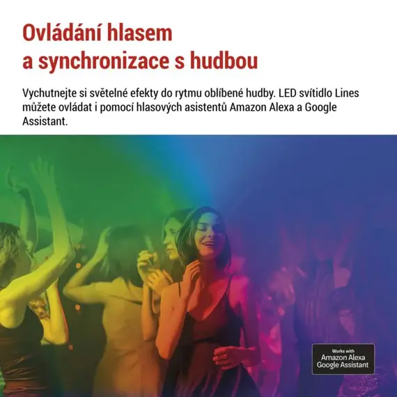 EMOS GoSmart LED svítidlo Lines černé, 9 dílů, 34 W, RGBIC stmívatelné, WiFi