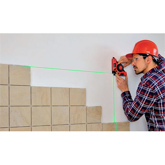 EXTOL Premium úhelník 90° laserový ZELENÝ, aku přísavný modul, 3,7V/1Ah, dosah 9m, 8823303