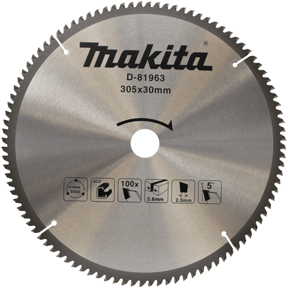 MAKITA D-81963 pilový kotouč 305*30 100Z TCT na hliník (old=D-73025)