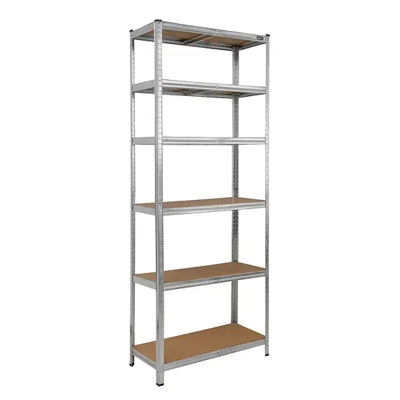 DEDRA regál kovový 6 polic MDF, nosnost 175kg na polici, 224*90*40cm, Zn, N1415