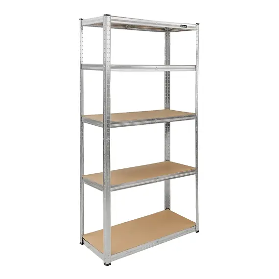 DEDRA regál kovový 5 polic MDF, nosnost 175kg na polici, 180*90*40cm, Zn, N1410