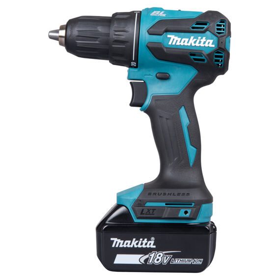MAKITA DDF490SFJ aku vrtačka bezuhlíková 18V/2*3Ah LXT Basic, 65Nm, 500-1900 ot./min