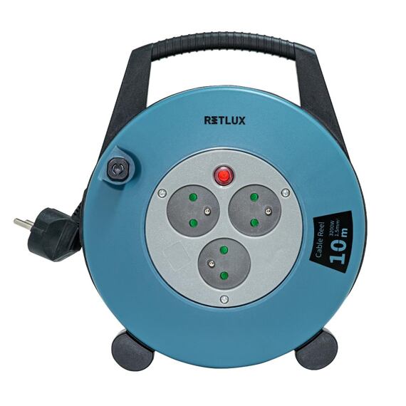 RETLUX RPC 54 kabel prodlužovací 230V, 10m, 3*1,5mm, 3 zásuvky, buben