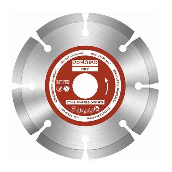 KREATOR diamantový kotouč segmentový 115mm, sada 3ks KRT080100