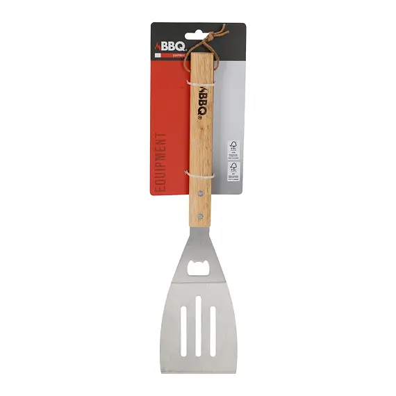 obracečka grilovací BBQ 41cm, nerez + dřevěná rukojeť 385166