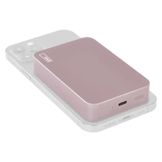 EMOS B0551S Powerbanka EMOS WI 1046, 10 000 mAh, 20 W+Wireless, lososová