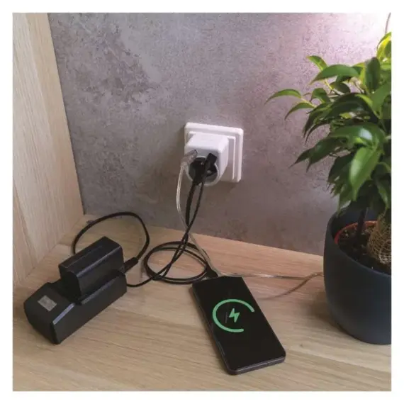 EMOS zásuvka rozbočovací 1*, 1*USB-A+1*USB-C, P0074