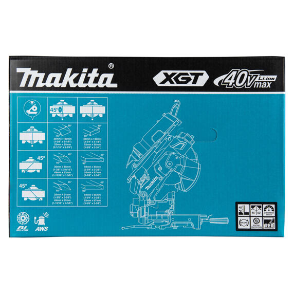 MAKITA LH001GZ aku stolní a pokosová pila s AWS 260mm Li-ion XGT 40V, (2100W), bez baterie
