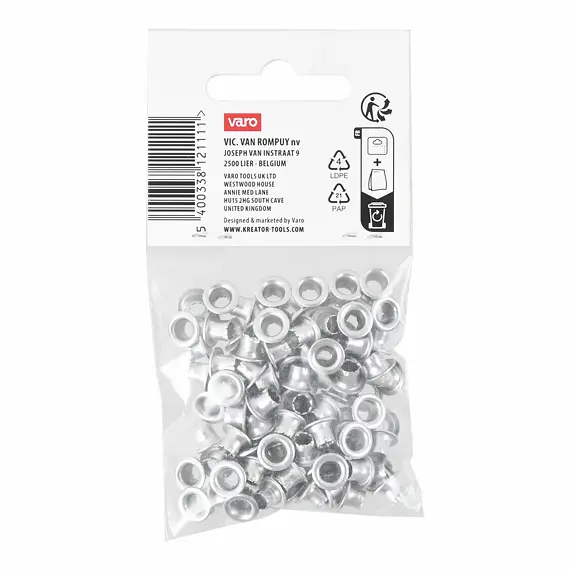 KREATOR nýtovací kroužky Al 4,5mm, 100ks, KRTH62503