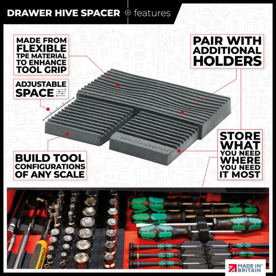 StealthMounts Drawer Hive distanční vložka TPE do zásuvek, 10ks
