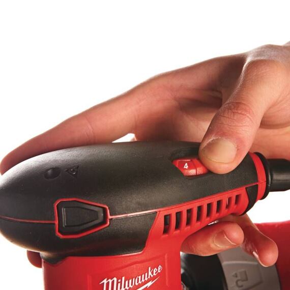 MILWAUKEE ROS 125E brúska excentrická 125mm 300W 7000-12000 kmit./min, 1,7kg