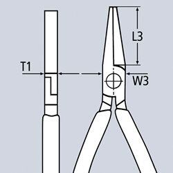 KNIPEX kleště ploché 140mm 2002140