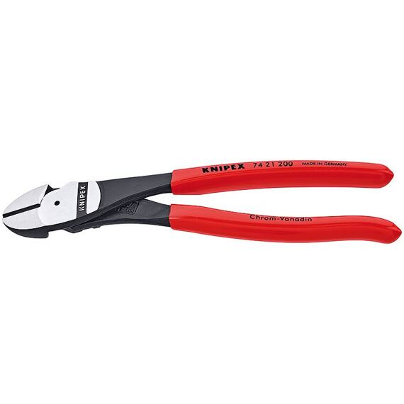 KNIPEX kleště štípací 200mm se zahnutými čelistmi 7421200