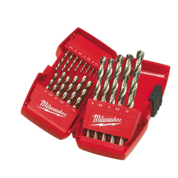 MILWAUKEE 4932352374 sada vrtáků do kovu THUNDERWEB 1-10mm, 19ks