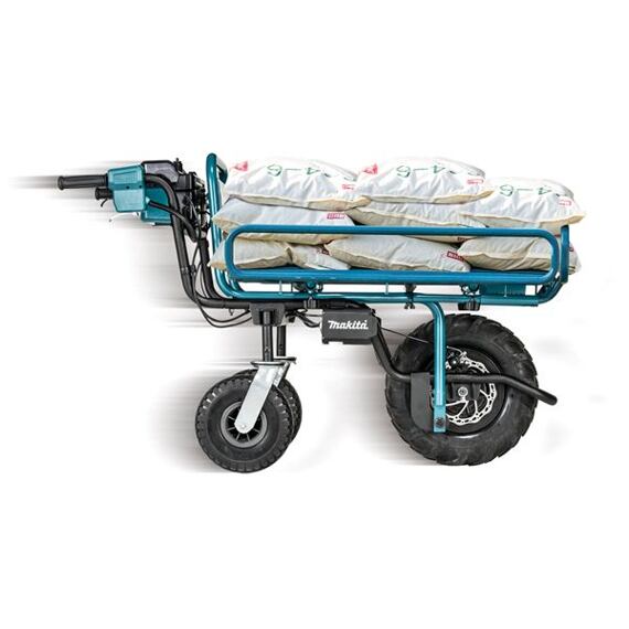 MAKITA DCU180Z aku přepravní kolečko, 18V bez baterie, max.130kg, 0-1,5/3,5km/hod, bez korby a koše