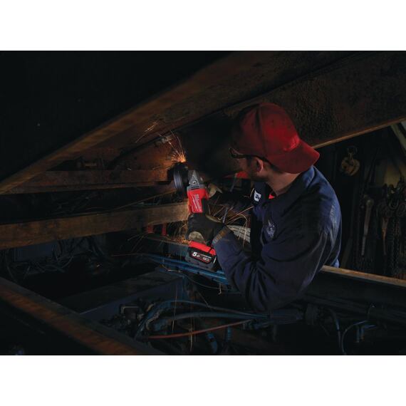 MILWAUKEE M18 CAG125XPDB-0X aku úhlová bruska 125mm, kolébkový vypínač, 18V bez baterie, kufr