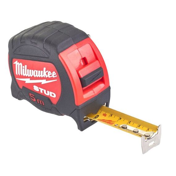 MILWAUKEE 48229905 svinovací metr 5m, 5/27 STUD, vysoce odolný, nylonová ochrana, tř.přesnosti II.