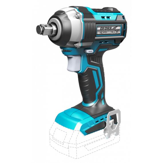 DEDRA aku rázový uťahovák DED7146, 18V/1*4Ah SAS+ALL, 1/2", 280Nm, taška, DED7020