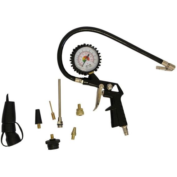 PROTECO kompresor bezolejový 1,1kW, 8bar, 180l/min bez nádoby + adaptéry + plnič pneu, 51.02-MK-1100
