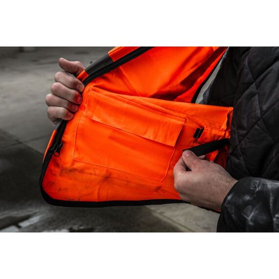 MILWAUKEE 4932471899 vesta výstražná PREMIUM vel. L/XL, ORANŽ, vysoká viditelnost, zip, kapsy, límec